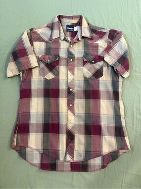 Vintage 90's Wrangler Western Pearl Snap Shirt Mens L